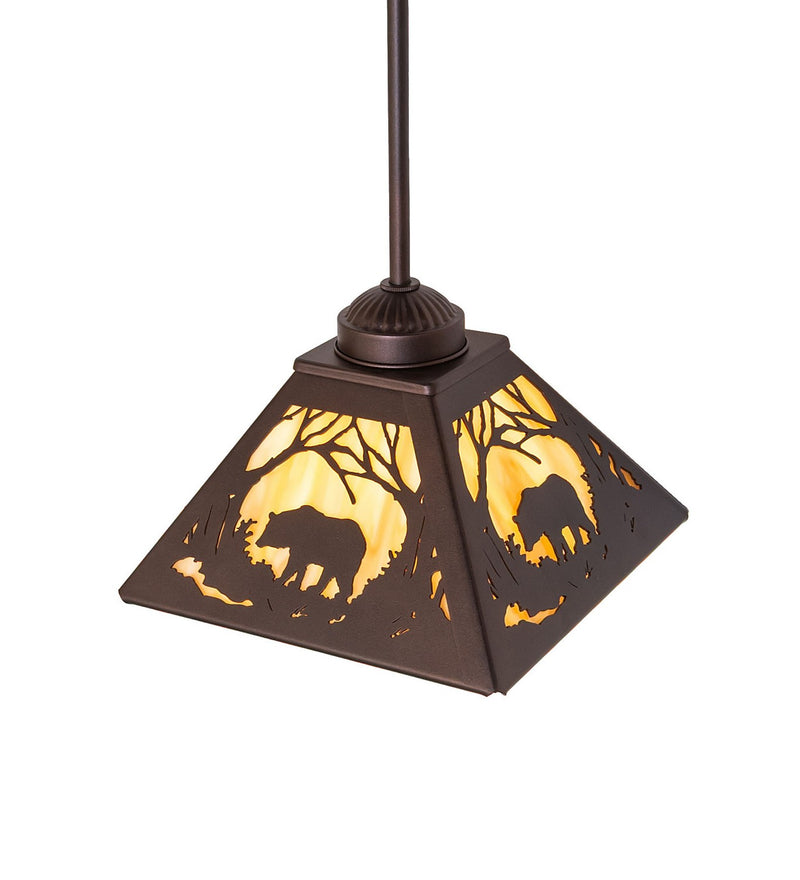 Meyda Tiffany 284328 One Light Pendant, Mahogany Bronze