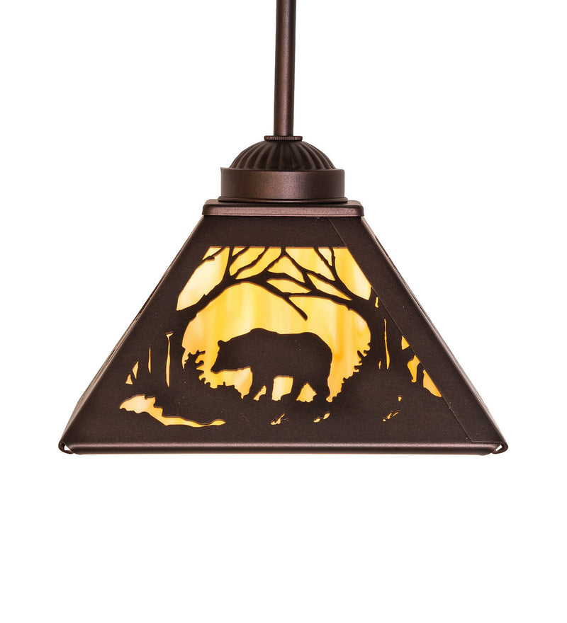 Meyda Tiffany 284328 One Light Pendant, Mahogany Bronze