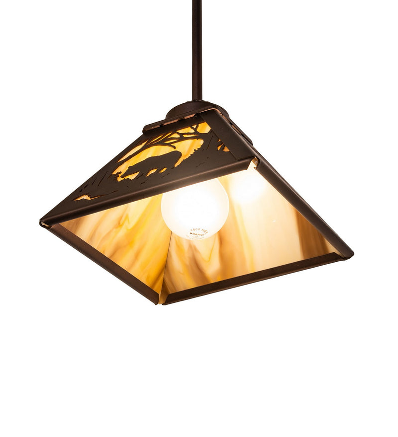 Meyda Tiffany 284328 One Light Pendant, Mahogany Bronze