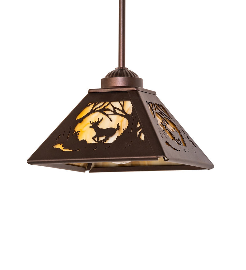 Meyda Tiffany 284329 One Light Pendant, Mahogany Bronze