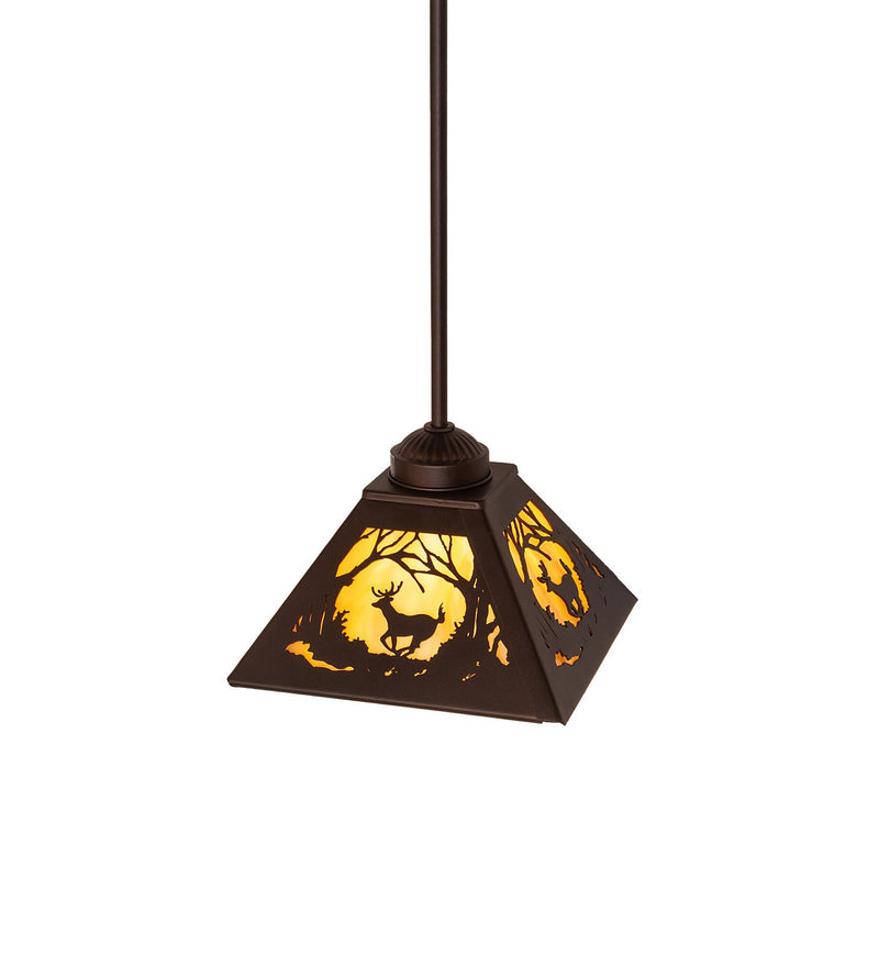 Meyda Tiffany 284329 One Light Pendant, Mahogany Bronze