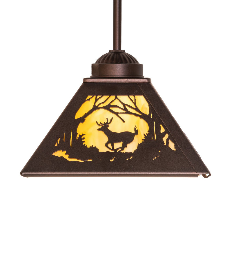 Meyda Tiffany 284329 One Light Pendant, Mahogany Bronze