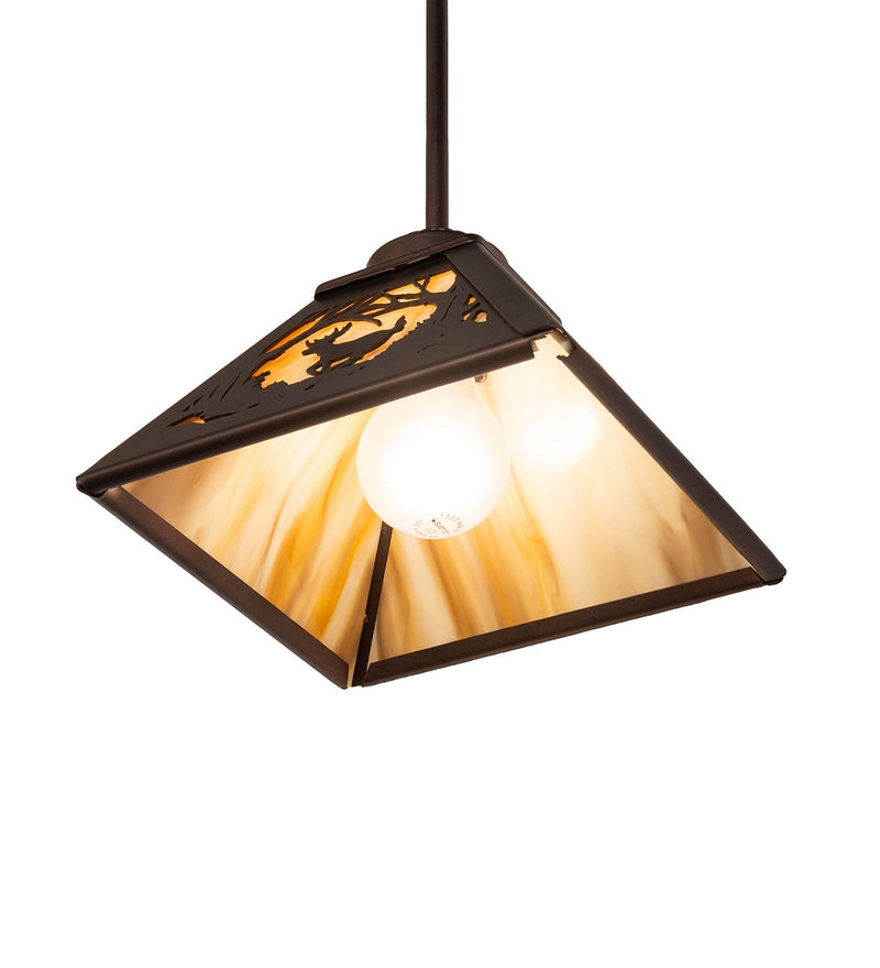 Meyda Tiffany 284329 One Light Pendant, Mahogany Bronze