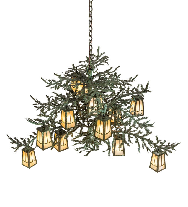 Meyda Tiffany 284519 12 Light Chandelier, Tarinished Copper