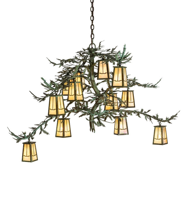 Meyda Tiffany 284519 12 Light Chandelier, Tarinished Copper