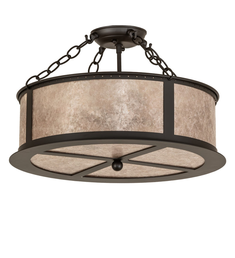 Meyda Tiffany 284571 Four Light Semi-Flushmount, Oil Rubbed Bronze