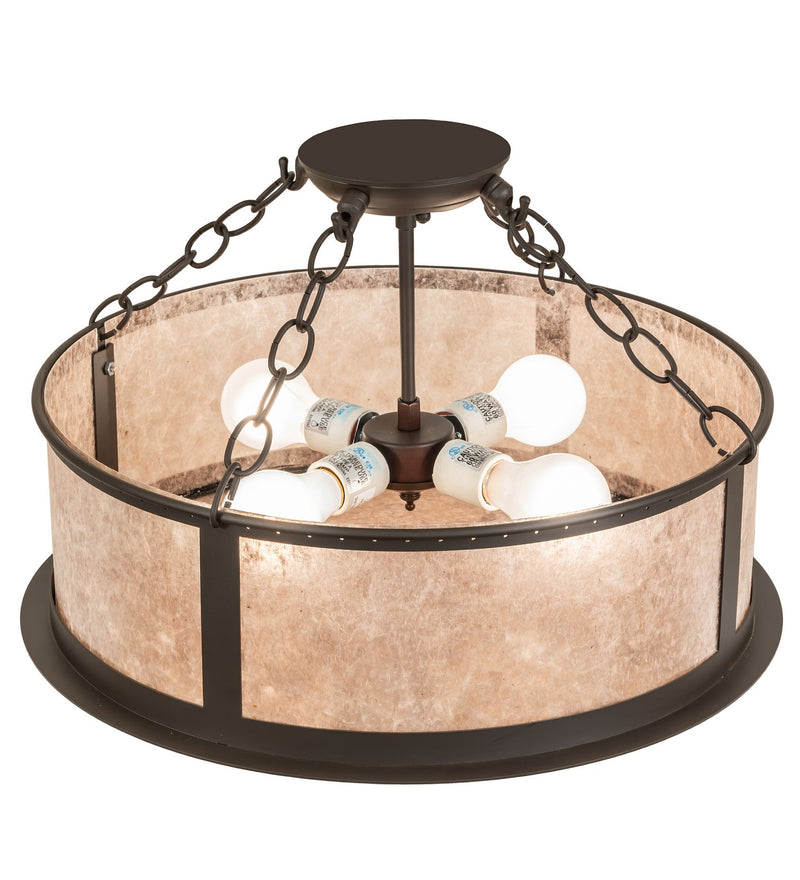Meyda Tiffany 284571 Four Light Semi-Flushmount, Oil Rubbed Bronze