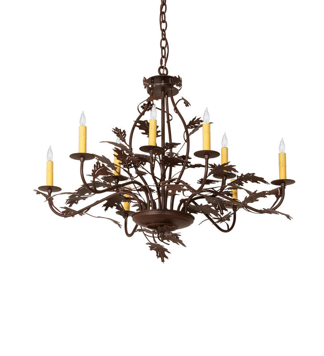Meyda Tiffany 284699 Nine Light Chandelier, Cafe Noir