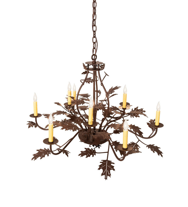 Meyda Tiffany 284699 Nine Light Chandelier, Cafe Noir