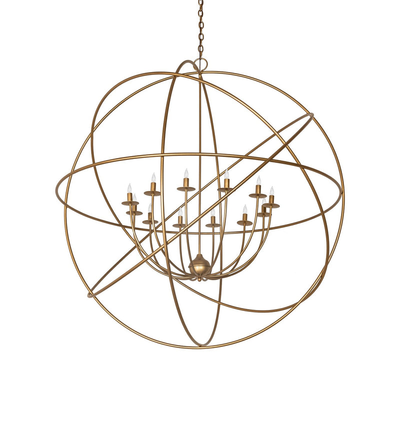 Meyda Tiffany 285369 12 Light Chandelier, Gold Metallic