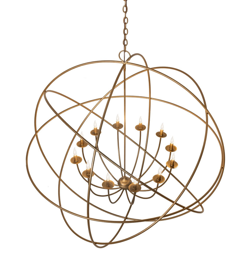 Meyda Tiffany 285369 12 Light Chandelier, Gold Metallic