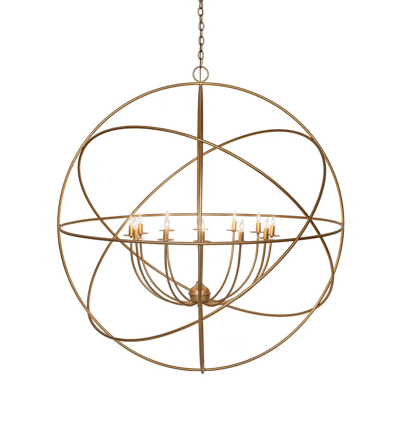 Meyda Tiffany 285369 12 Light Chandelier, Gold Metallic