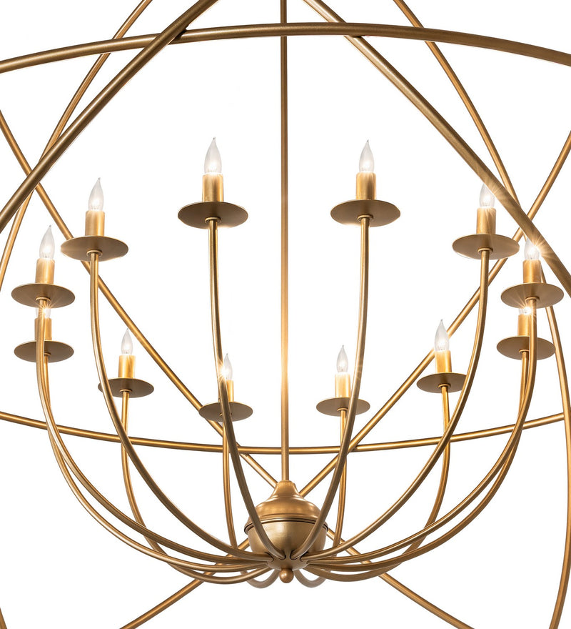 Meyda Tiffany 285369 12 Light Chandelier, Gold Metallic
