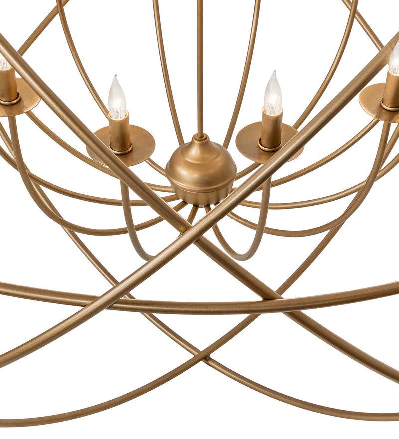 Meyda Tiffany 285369 12 Light Chandelier, Gold Metallic