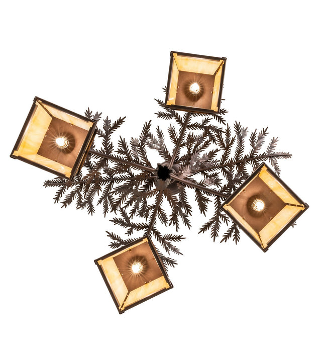 Meyda Tiffany 285397 Four Light Chandelier, Mahogany Bronze