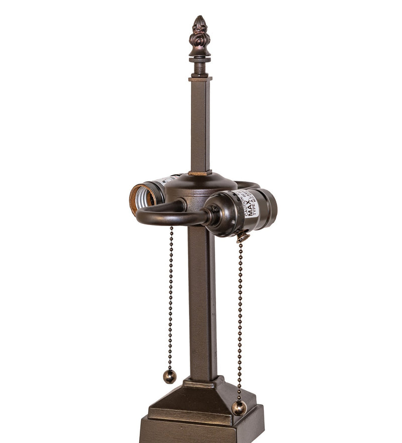 Meyda Tiffany 286705 Two Light Table Base, Mahogany Bronze
