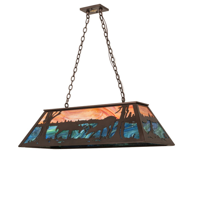 Meyda Tiffany 287509 Six Light Pendant, Mahogany Bronze