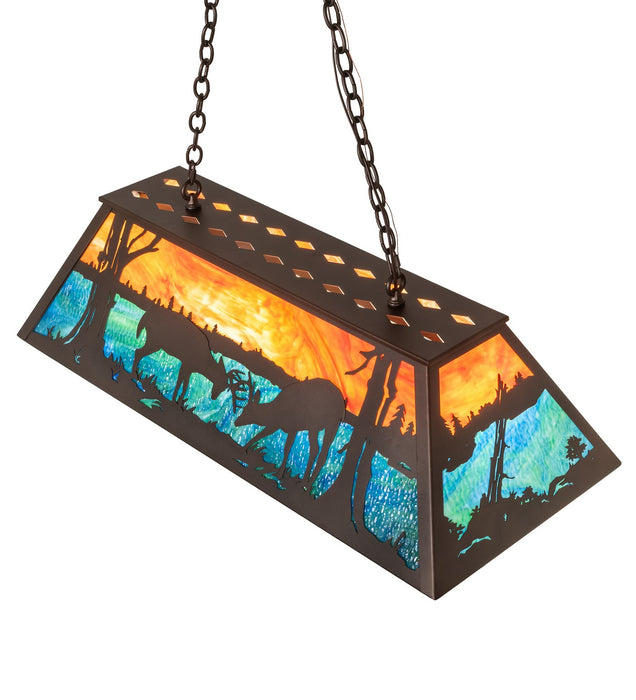 Meyda Tiffany 287509 Six Light Pendant, Mahogany Bronze