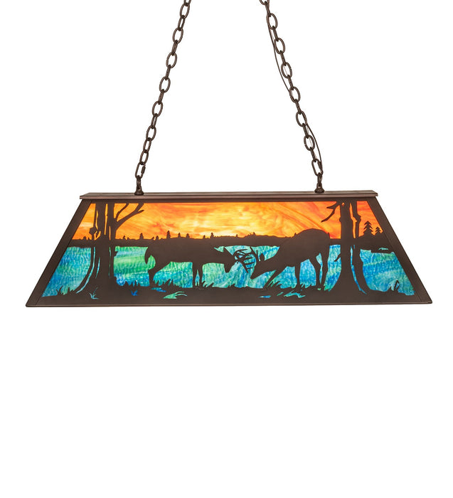 Meyda Tiffany 287509 Six Light Pendant, Mahogany Bronze