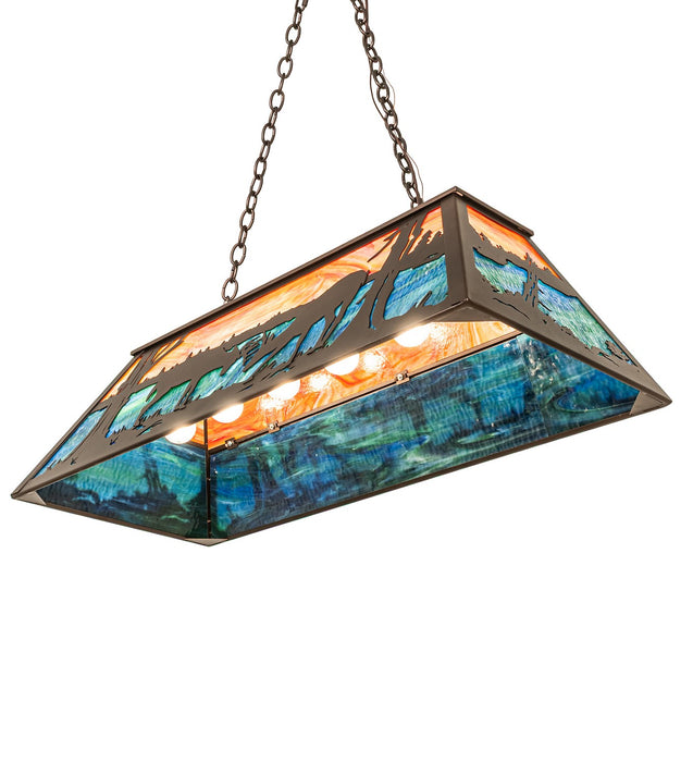 Meyda Tiffany 287509 Six Light Pendant, Mahogany Bronze