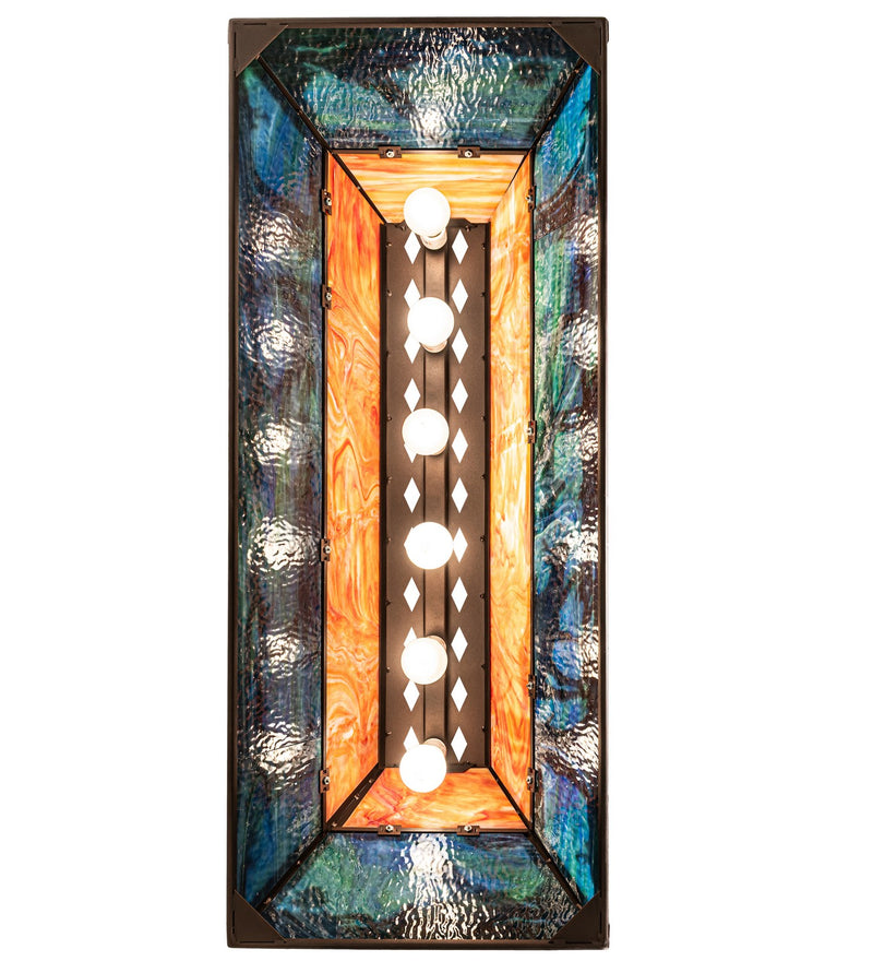 Meyda Tiffany 287509 Six Light Pendant, Mahogany Bronze