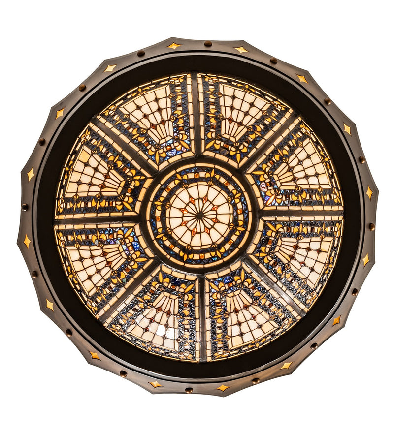 Meyda Tiffany 287718 Four Light Pendant, Timeless Bronze And Antique Copper