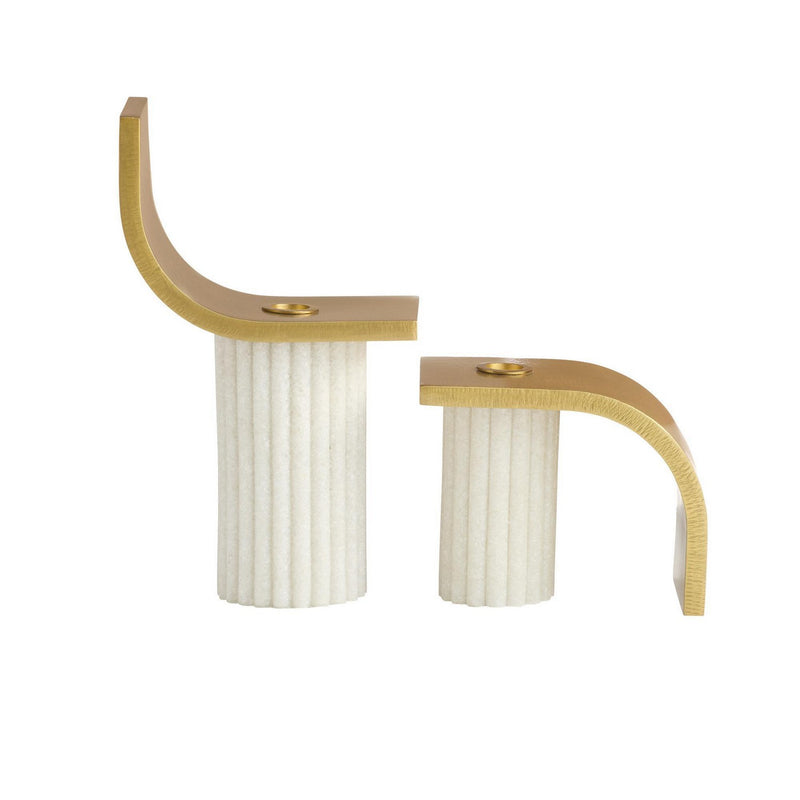 Arteriors ACC03 Candleholders, Set of 2, Ivory