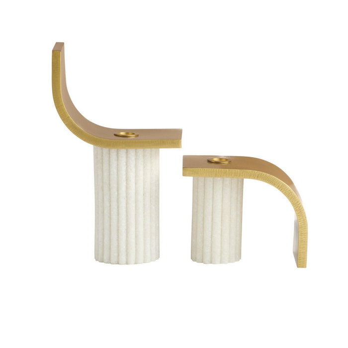 Arteriors ACC03 Candleholders, Set of 2, Ivory
