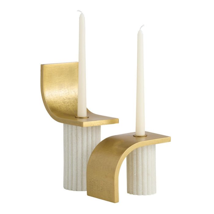 Arteriors ACC03 Candleholders, Set of 2, Ivory