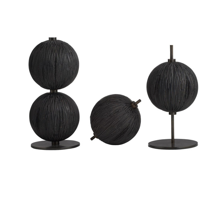 Arteriors ASC33 Sculptures, Set of 3, Ebony