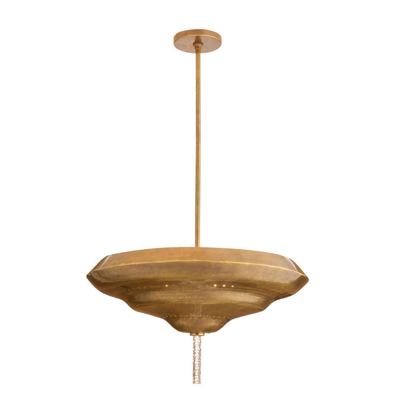 Arteriors DFI09 Two Light Semi-Flush Mount, Antique Brass