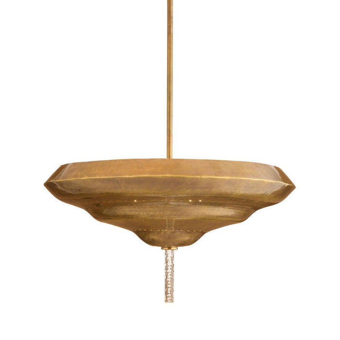 Arteriors DFI09 Two Light Semi-Flush Mount, Antique Brass