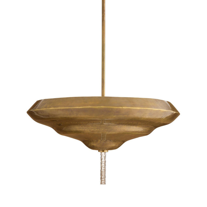 Arteriors DFI09 Two Light Semi-Flush Mount, Antique Brass