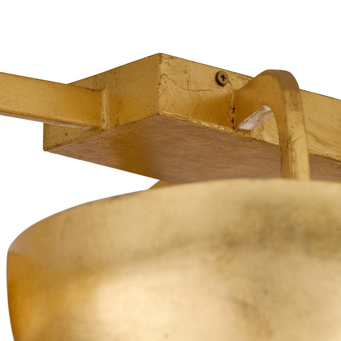 Arteriors DFI10 13 Light Flush Mount, Gold Leaf