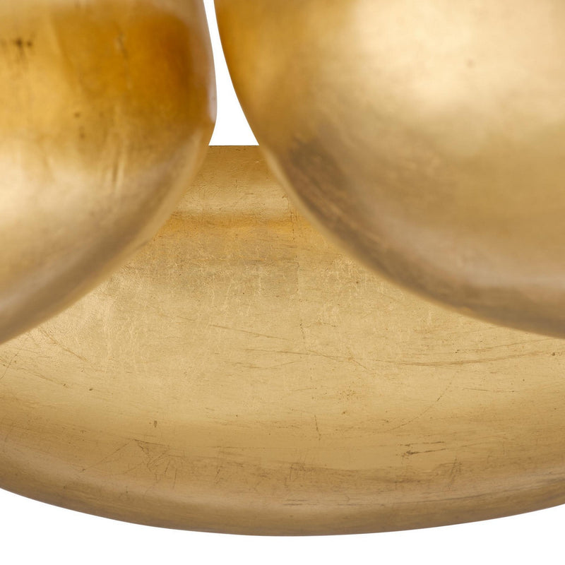 Arteriors DFI10 13 Light Flush Mount, Gold Leaf