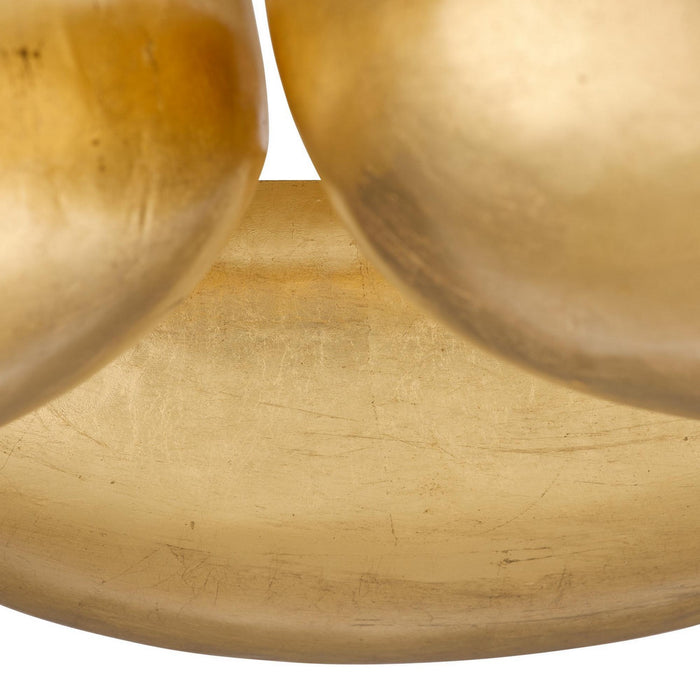 Arteriors DFI10 13 Light Flush Mount, Gold Leaf