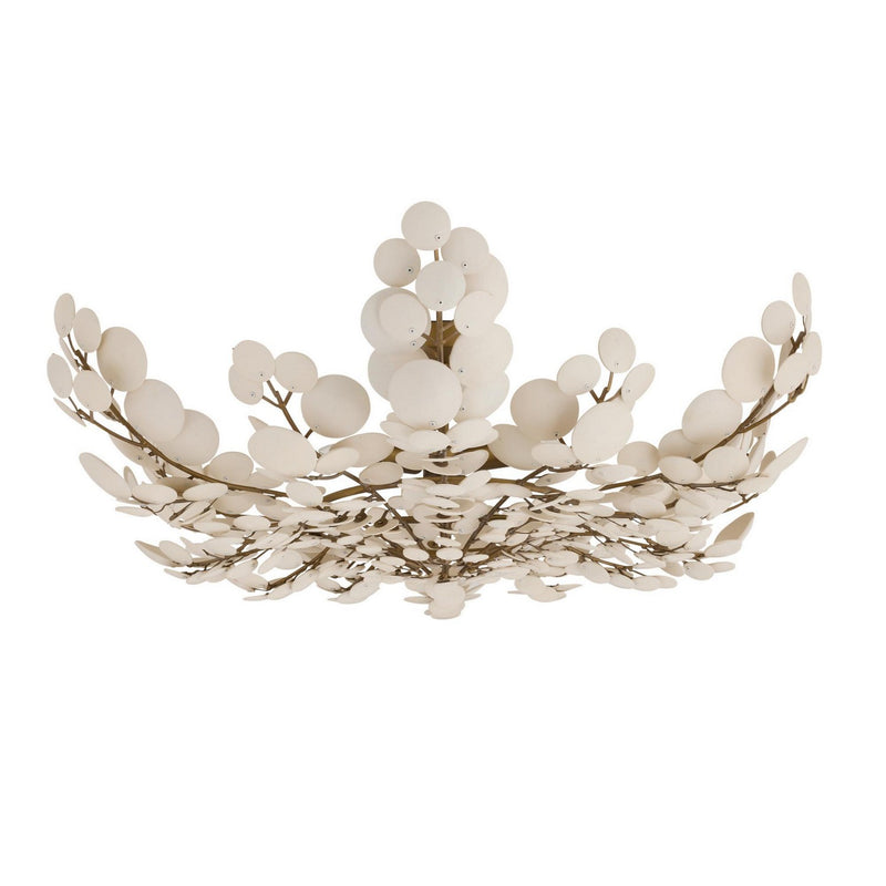 Arteriors DFS02 Three Light Flush Mount, Ivory