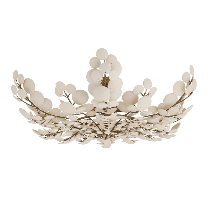Arteriors DFS02 Three Light Flush Mount, Ivory