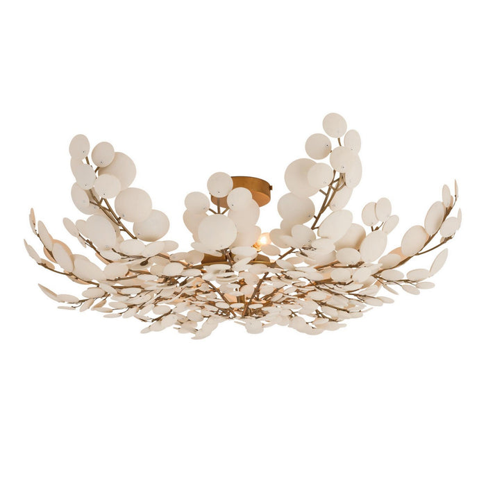 Arteriors DFS02 Three Light Flush Mount, Ivory