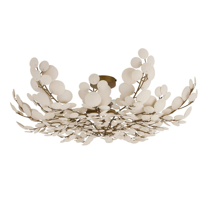 Arteriors DFS02 Three Light Flush Mount, Ivory