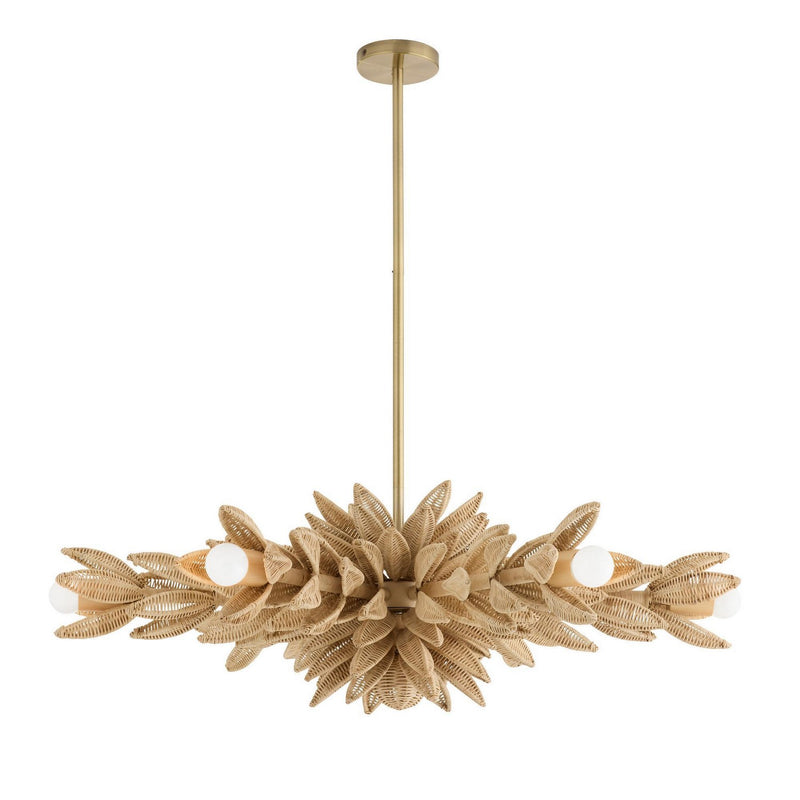 Arteriors DFS03 Six Light Semi-Flush Mount, Natural