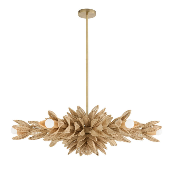 Arteriors DFS03 Six Light Semi-Flush Mount, Natural
