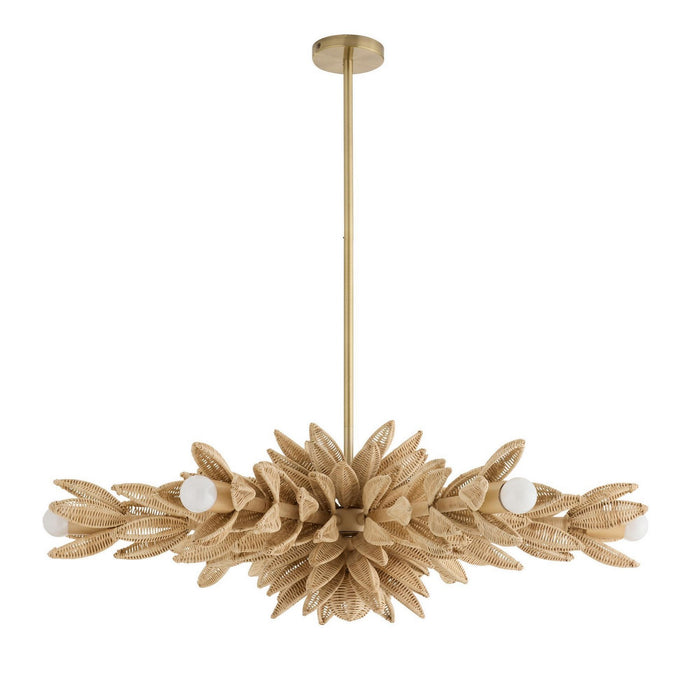 Arteriors DFS03 Six Light Semi-Flush Mount, Natural