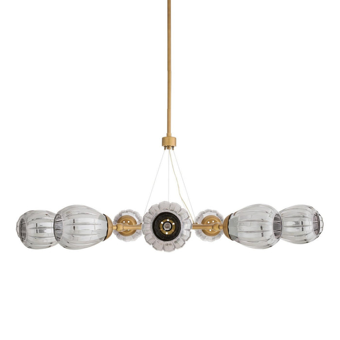 Arteriors DLC38 Nine Light Chandelier, Smoke Luster