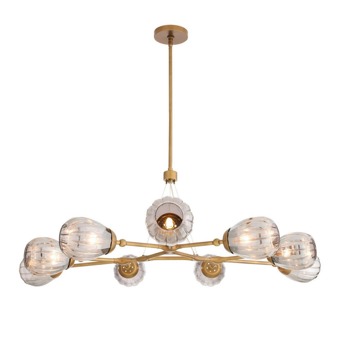 Arteriors DLC38 Nine Light Chandelier, Smoke Luster