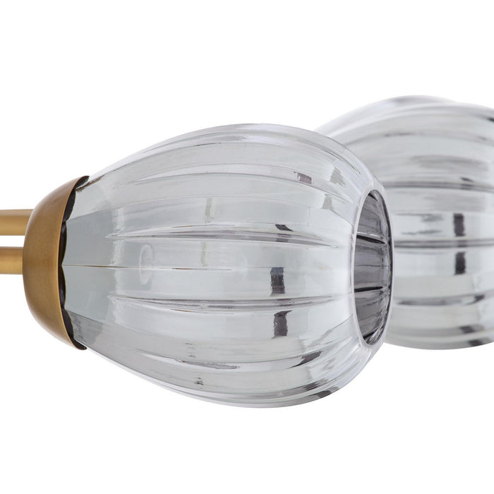 Arteriors DLC38 Nine Light Chandelier, Smoke Luster
