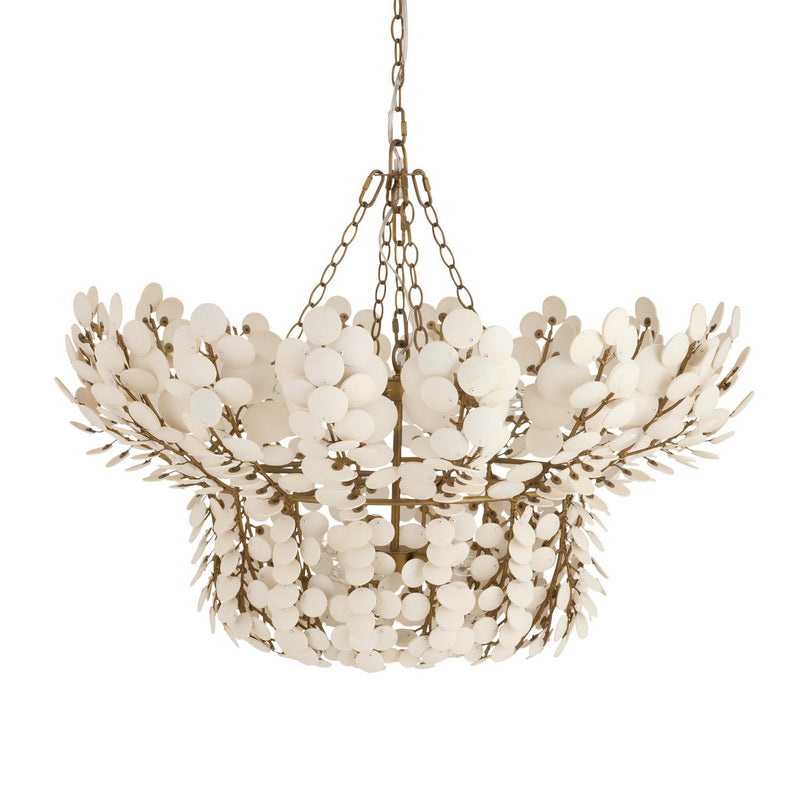 Arteriors DLS14 Eight Light Chandelier, Ivory