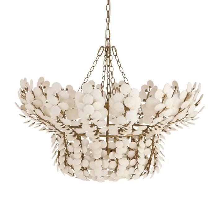 Arteriors DLS14 Eight Light Chandelier, Ivory