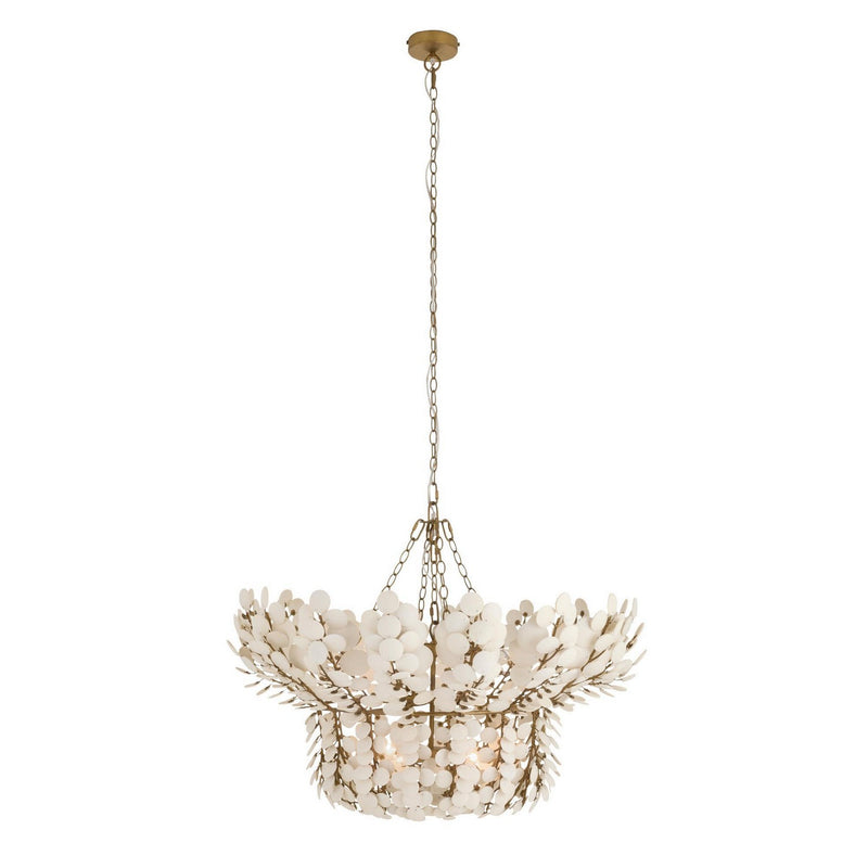 Arteriors DLS14 Eight Light Chandelier, Ivory