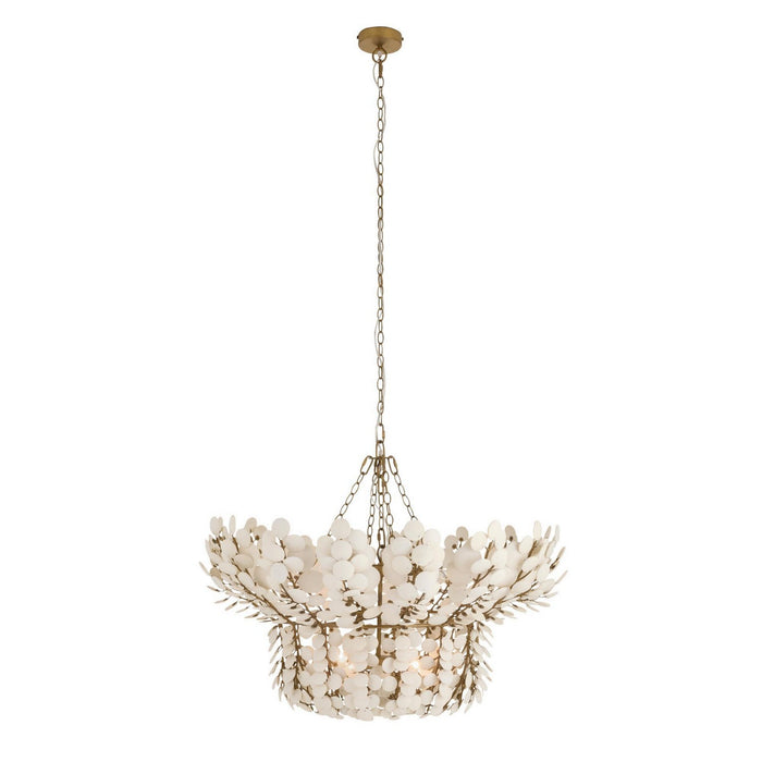 Arteriors DLS14 Eight Light Chandelier, Ivory